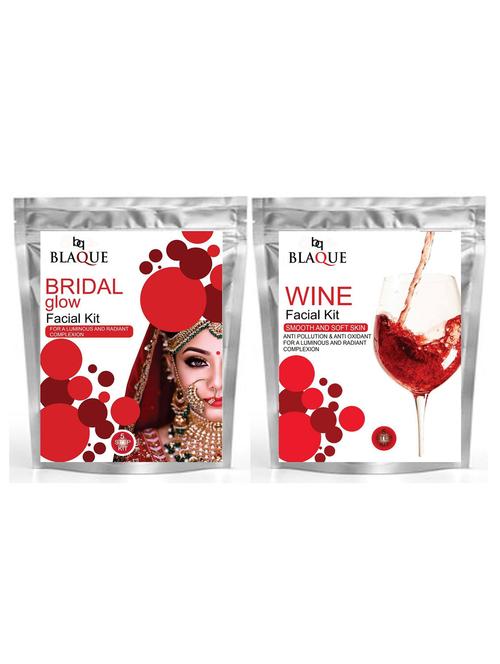 bridal facial kit + wine facial kit - smooth & soft skin (single use) - 18767935 - Very Small Image - 1