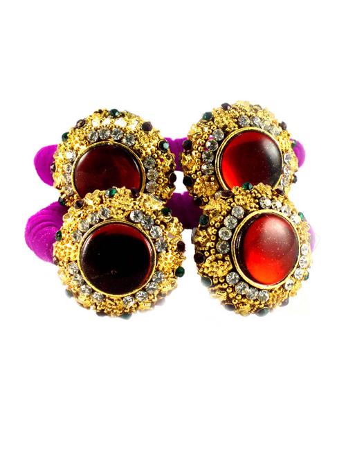 rani stone coloured stone acrylic-brass bangle  - 18768338 - Very Small Image - 1