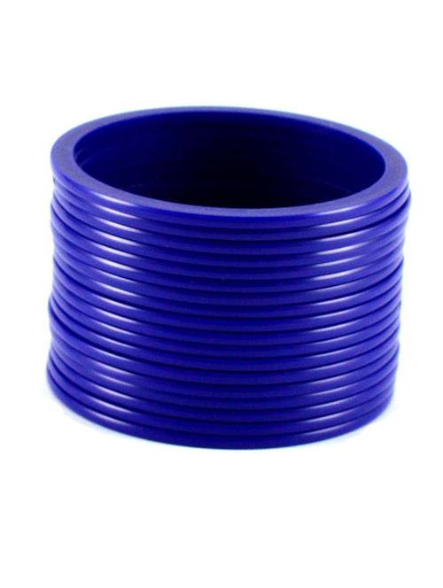 blue coloured plain acrylic bangle with very extra large size - 18768362 - Very Small Image - 1