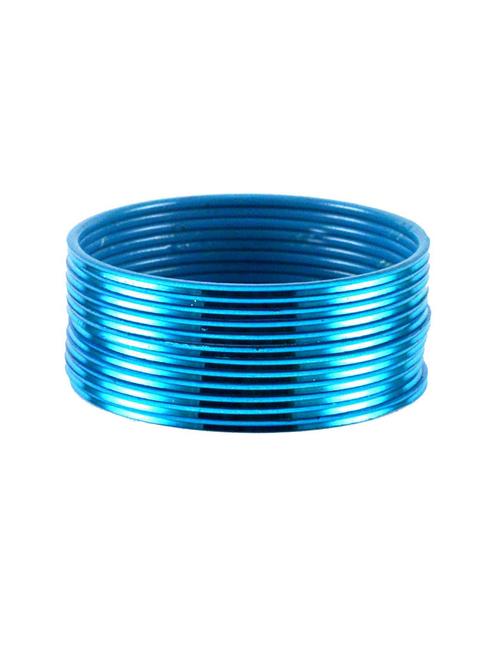 firozi coloured plain brass bangle - 18768502 - Very Small Image - 1