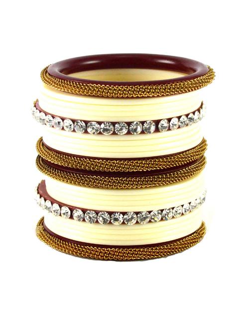 white stone acrylic bangle with extra large size - 18768640 - Very Small Image - 1