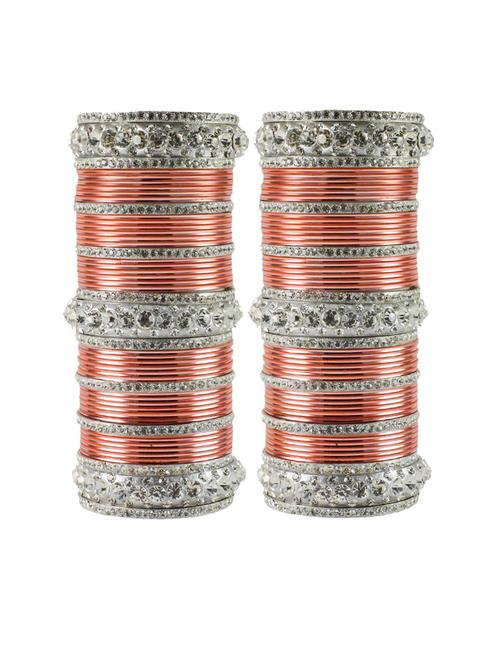 peach stone brass bangle - 18768682 - Very Small Image - 1