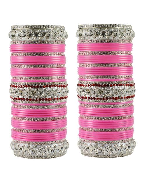 plain stones work bangles set - 18768740 - Very Small Image - 1