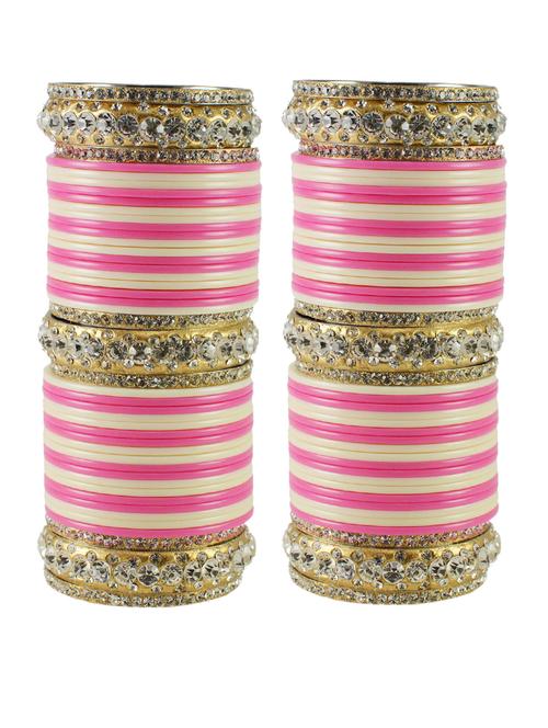 plain stones work bangles set - 18768857 - Very Small Image - 1