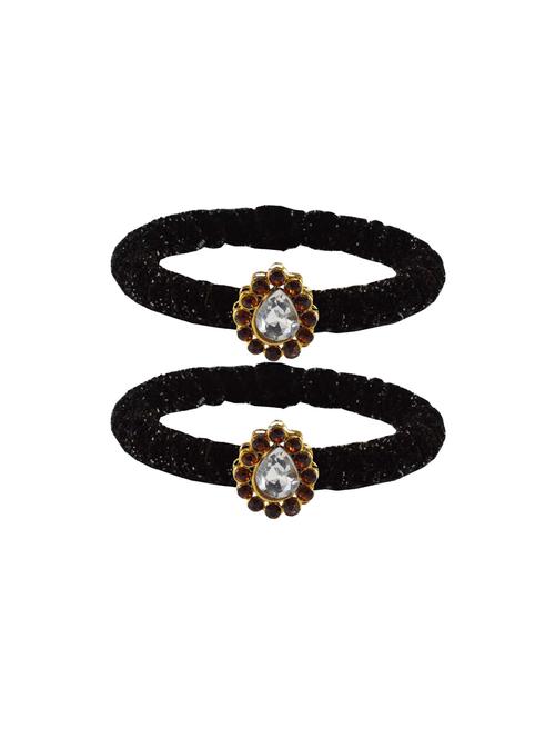 stones work velvet bangle set  - 18769130 - Very Small Image - 1