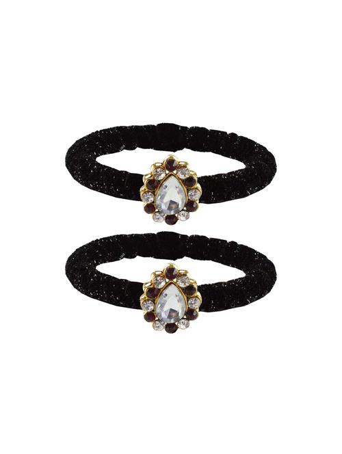 stones work velvet bangle set  - 18769144 - Very Small Image - 1