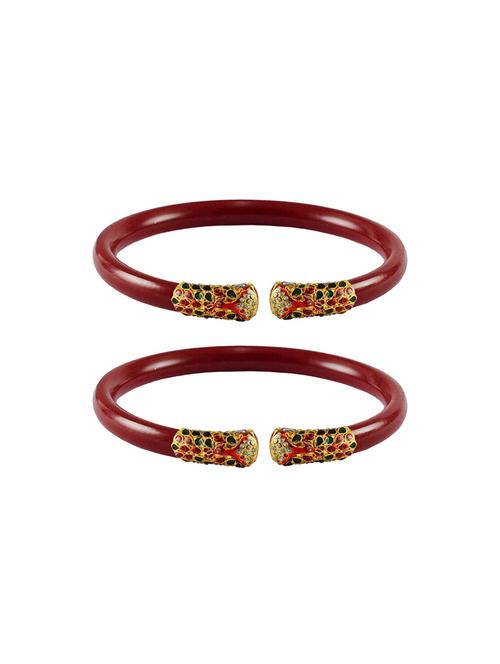 red plain acrylic-brass bangle with very extra large size - 18769336 - Very Small Image - 1