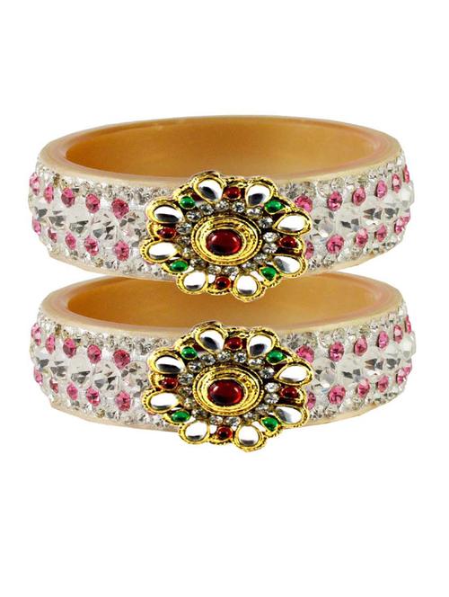 multi stone acrylic-brass bangle with extra large size - 18769437 - Very Small Image - 1