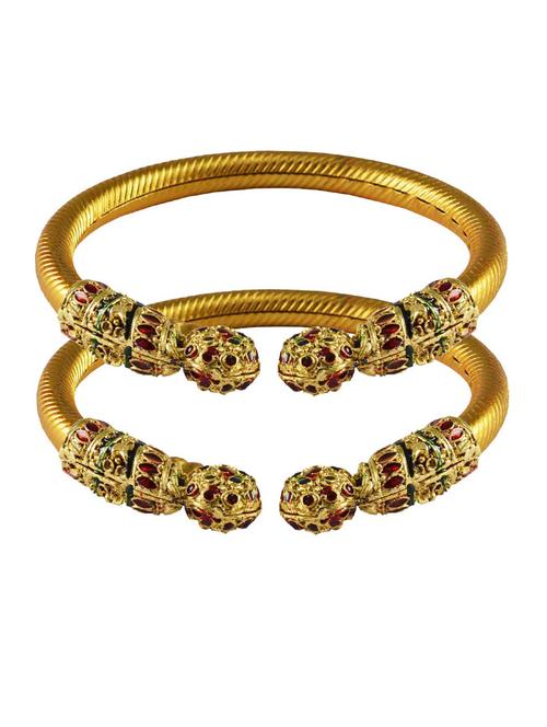 golden plain brass bangle - 18769534 - Very Small Image - 1