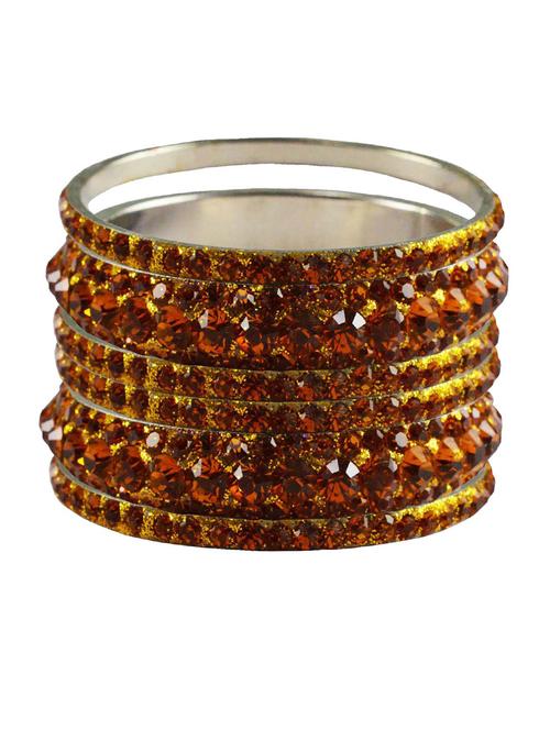 orange stone brass bangle with extra large size - 18769636 - Very Small Image - 1
