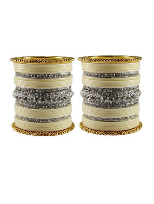 white stone acrylic-brass bangle with extra large size - 18769700 - Very Small Image - 1