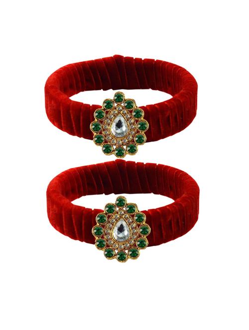 stone studded brass bangles - 18769952 - Very Small Image - 1