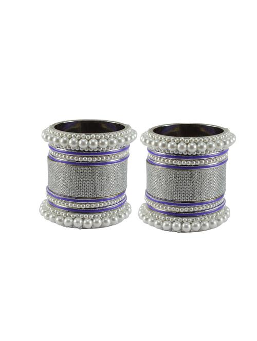 white moti brass bangle set - 18771219 - Very Small Image - 1