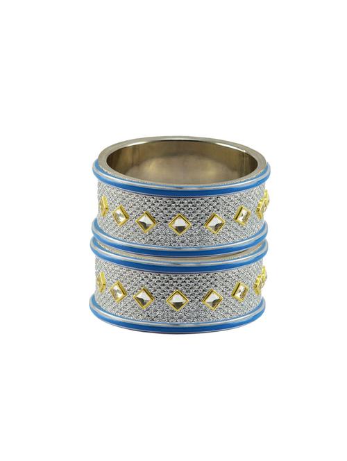 white stone stud brass bangle - 18772990 - Very Small Image - 1