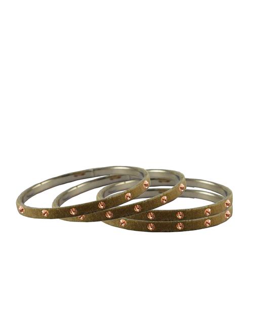 stone studded brass bangle - 18777035 - Very Small Image - 1