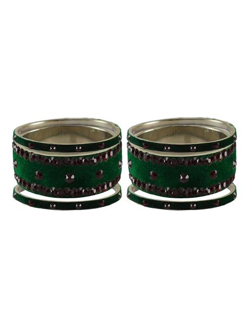 stone studded brass bangle - 18777236 - Very Small Image - 1