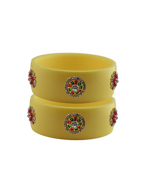 yellow stud acrylic bangle with very extra large size - 18779944 - Very Small Image - 1