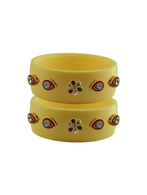 yellow stone stud acrylic bangle with very extra large size - 18780194 - Very Small Image - 1