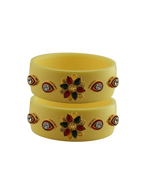 yellow stone stud acrylic bangle with very extra large size - 18780197 - Very Small Image - 1