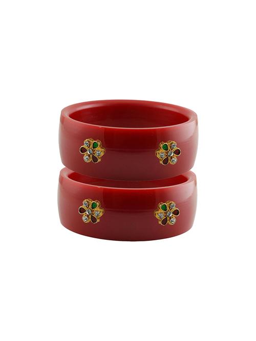 red stone stud acrylic bangle with very extra large size - 18780334 - Very Small Image - 1