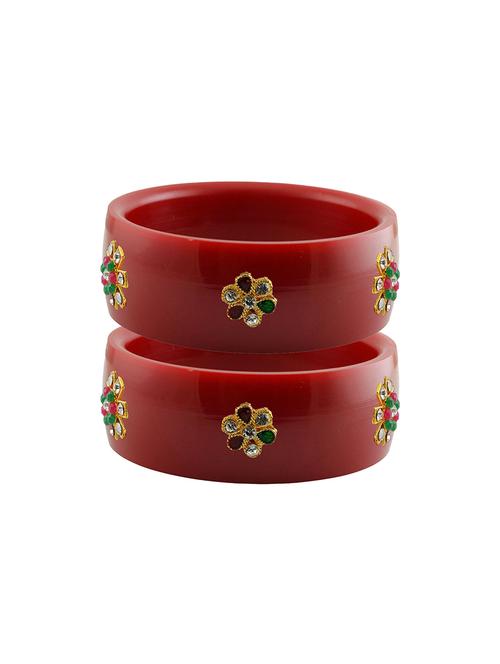 red stone stud acrylic bangle with very extra large size - 18780702 - Very Small Image - 1
