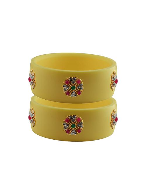 yellow stone stud acrylic bangle with very extra large size - 18780759 - Very Small Image - 1