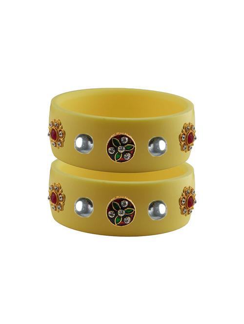 yellow stone stud acrylic bangle with very extra large size - 18781045 - Very Small Image - 1
