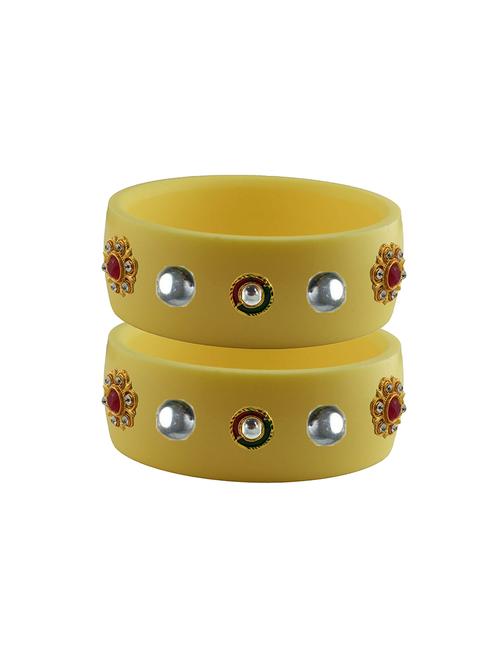 yellow bstone stud acrylic bangle with very extra large size - 18781058 - Very Small Image - 1