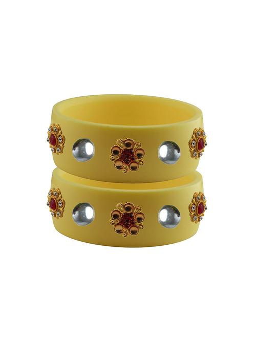 yellow stone stud acrylic bangle with very extra large size - 18781097 - Very Small Image - 1