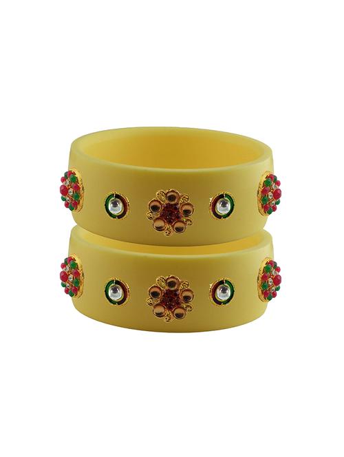 yellow stone stud acrylic bangle with very extra large size - 18781105 - Very Small Image - 1