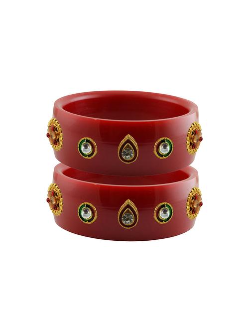 red stone stud acrylic bangle with very extra large size - 18781210 - Very Small Image - 1