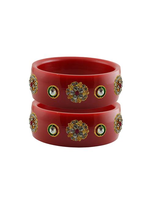 stones work kada bangle set  - 18781447 - Very Small Image - 1