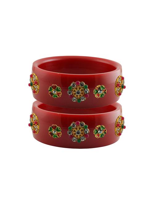 stones work kada bangle set  - 18781719 - Very Small Image - 1