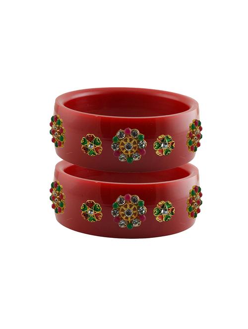 stones work kada bangle set  - 18781768 - Very Small Image - 1