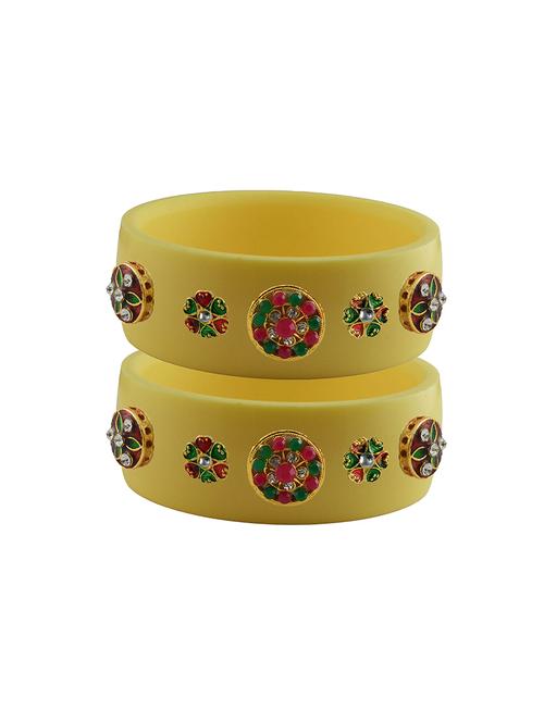 stones work kada bangle set  - 18781800 - Very Small Image - 1