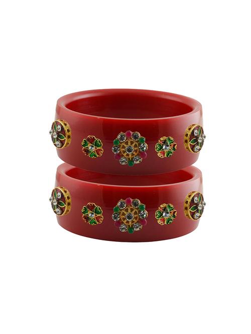 stones work kada bangle set  - 18781808 - Very Small Image - 1
