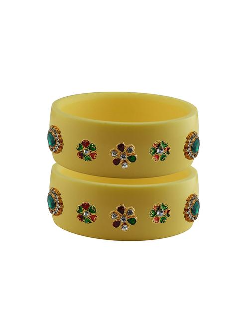 stones work kada bangle set  - 18781863 - Very Small Image - 1
