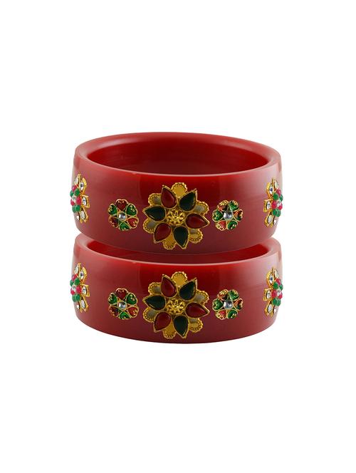 red stone stud acrylic bangle with very extra large size - 18781915 - Very Small Image - 1