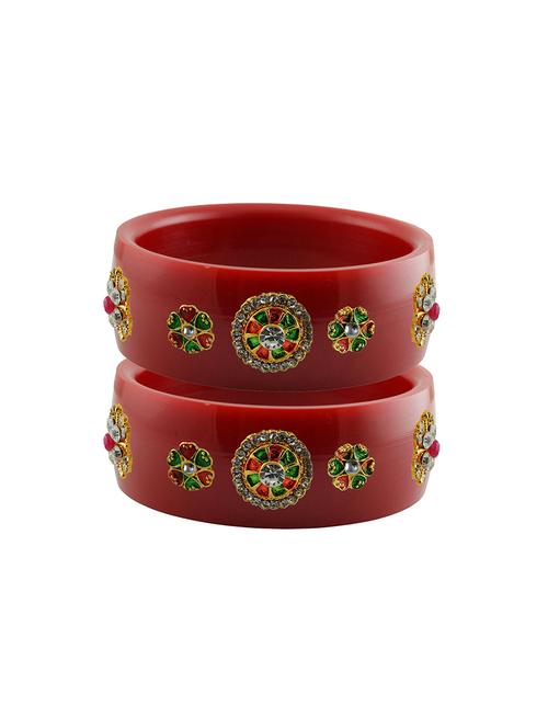 red stone stud acrylic bangle with very extra large size - 18781942 - Very Small Image - 1