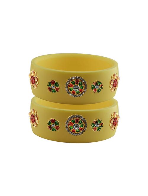 cream stone stud acrylic bangle with very extra large size - 18781986 - Very Small Image - 1