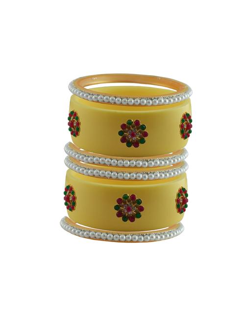 cream stone stud acrylic bangle with very extra large size - 18783242 - Very Small Image - 1