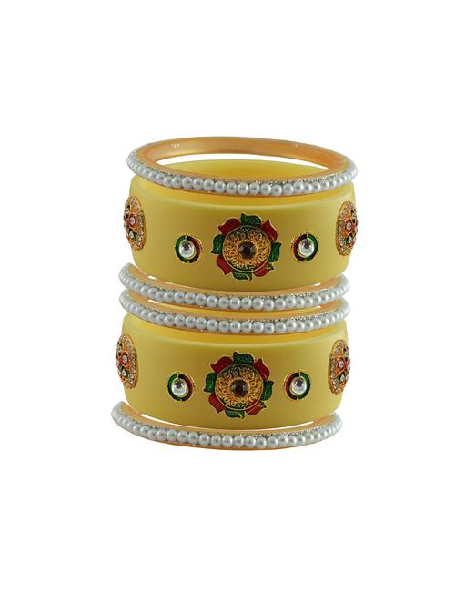 stones work kada bangle set  - 18783552 - Very Small Image - 1
