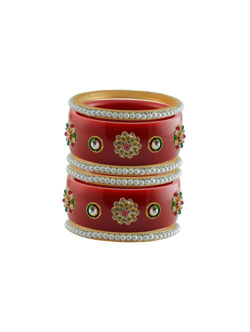 stones work kada bangle set  - 18783616 - Very Small Image - 1
