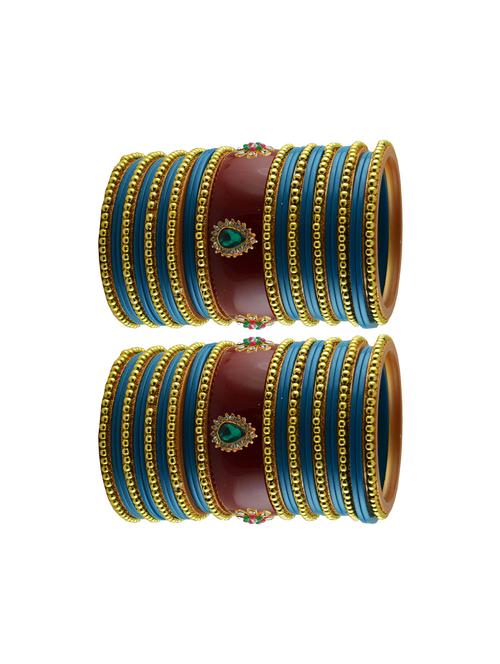 stones work acrylic bangles set  - 18785465 - Very Small Image - 1