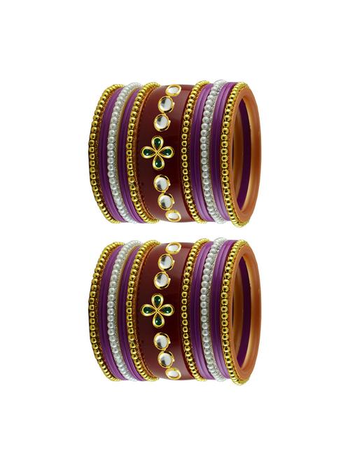 pearl work acrylic bangles set  - 18785709 - Very Small Image - 1