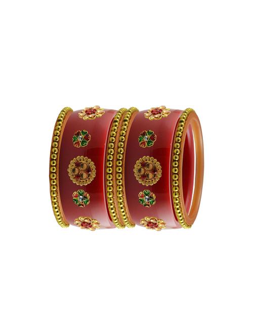 red stone stud acrylic bangle with very extra large size - 18786009 - Very Small Image - 1
