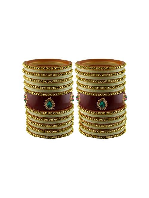 stone studded acrylic bangles - 18786784 - Very Small Image - 1