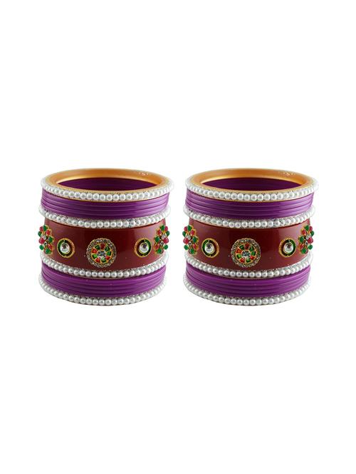 stones work acrylic bangles set  - 18787693 - Very Small Image - 1