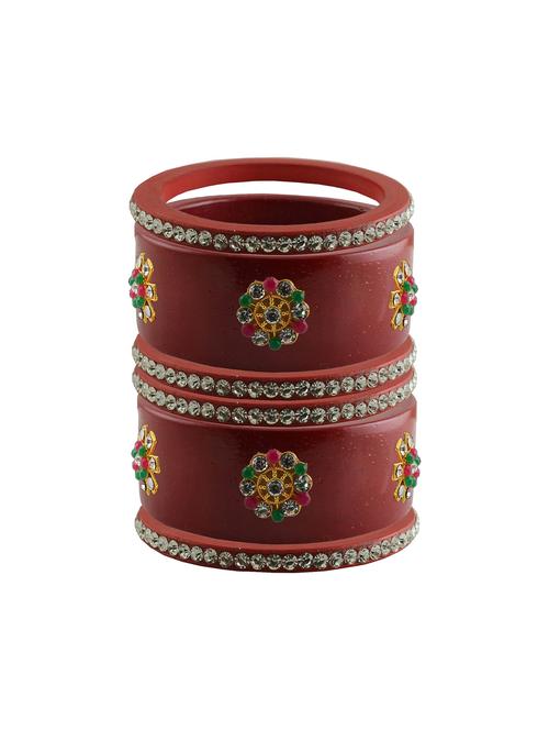 stones work kada bangles set  - 18787904 - Very Small Image - 1