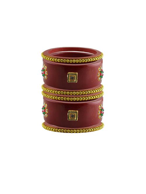 stone studded acrylic bangles - 18787993 - Very Small Image - 1